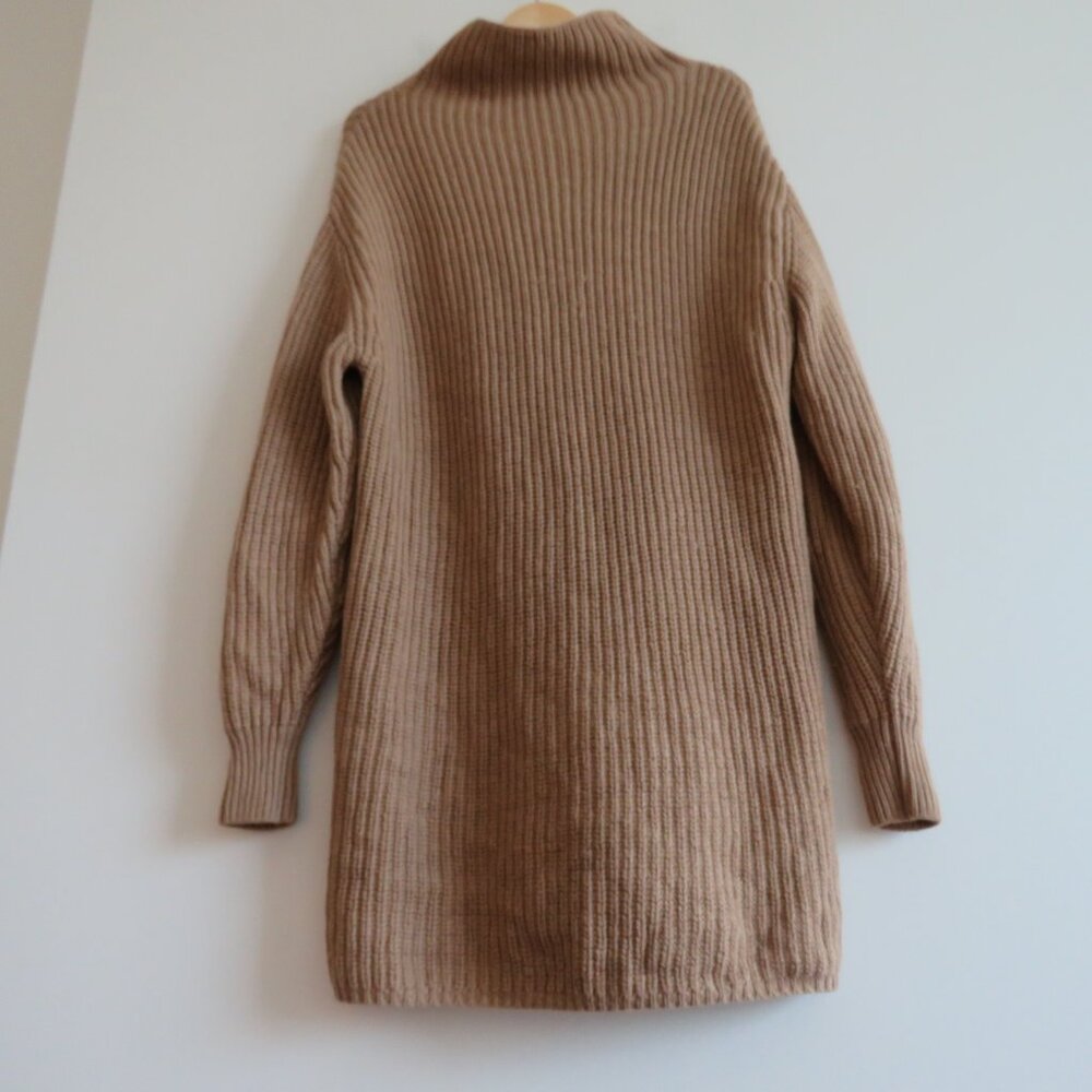 ARITZIA WILFRED Montpellier Merino Wool Chunky Knit Sweater Dress Constant Camel - Picture 10 of 15